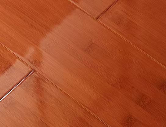 Light Nordic-gold tone bamboo plank close-up